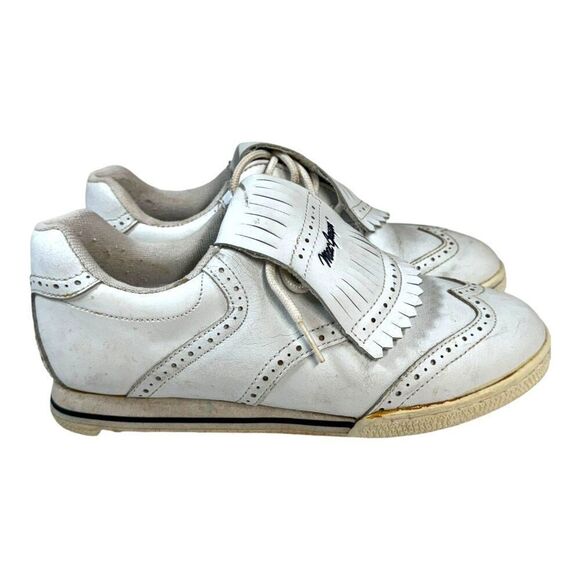 MacGregor Vintage Womens White Golf Saddle Shoes Size 7.5 With Vintage Box EUC - Picture 5 of 9